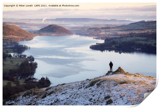 Ullswater - A Winter View from Hallin Fell Print by Peter Lovatt  LRPS