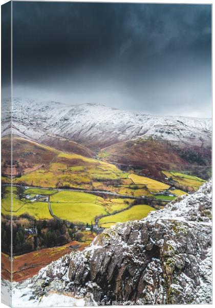 Helm Crag looking onto Grasmere Canvas Print by Jonny Gios