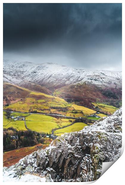 Helm Crag looking onto Grasmere Print by Jonny Gios