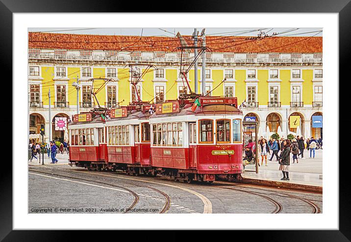 Tourist Trams Of Lisbon Framed Mounted Print by Peter F Hunt