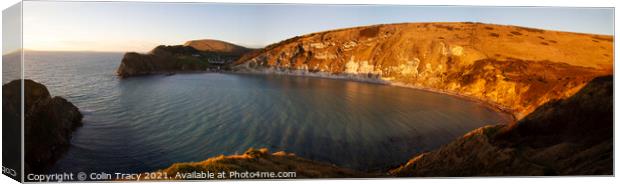 Lulworth Cove, Dorset UK at sunset  Canvas Print by Colin Tracy