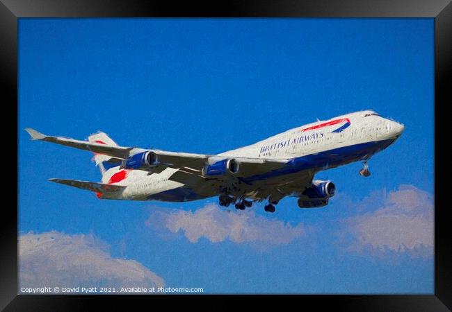 British Airways Boeing 747 Art          Framed Print by David Pyatt