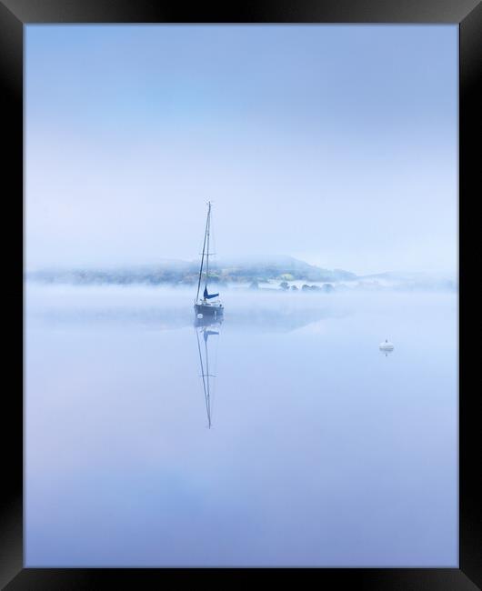 Lake Windermere Misty Morning Framed Print by Phil Durkin DPAGB BPE4