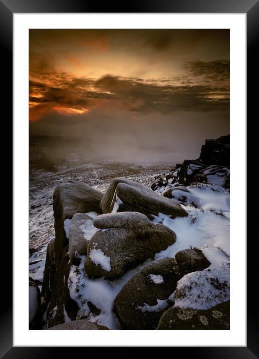 Higger Tor Dawn Framed Mounted Print by Paul Andrews