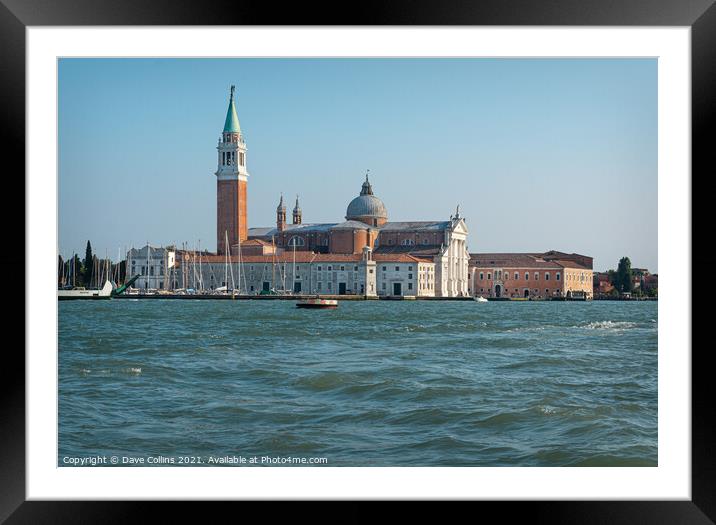Church San Giorgio Maggiore,  Venice, Italy Framed Mounted Print by Dave Collins