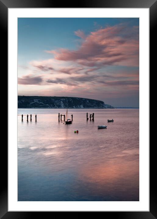 Looking across Swanage Bay, Dorset Framed Mounted Print by Darren Galpin
