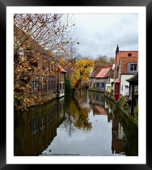 Autumn in Bruge Framed Mounted Print by Rhodri Phillips