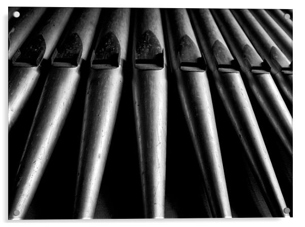 Church Organ Pipes Acrylic by Mike Gorton