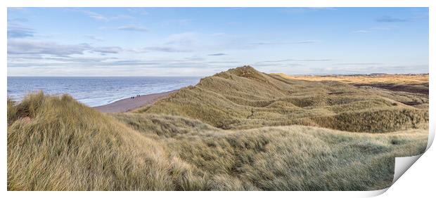 Formby sand dunes panorama Print by Jason Wells