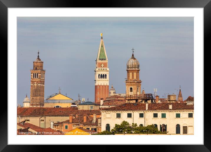 Venetian Skyline Framed Mounted Print by Ron Thomas