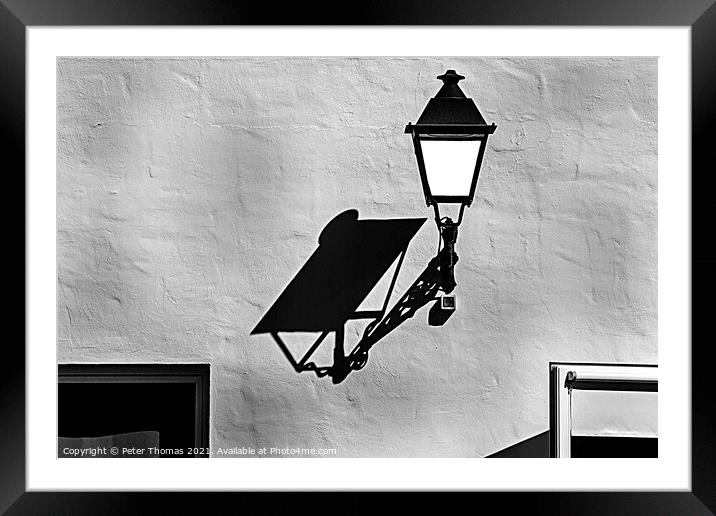 Street lamp apstract Framed Mounted Print by Peter Thomas