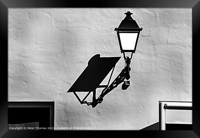 Street lamp apstract Framed Print by Peter Thomas
