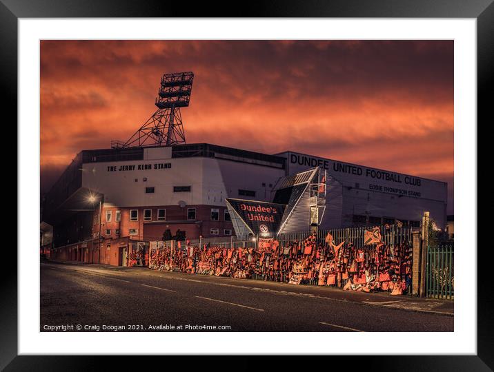 Tannadice Park Tribute to Jim McLean - Dundee Unit Framed Mounted Print by Craig Doogan