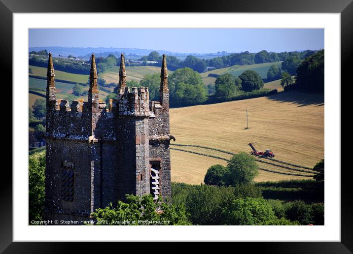 A Serene English Countryside Scene Framed Mounted Print by Stephen Hamer