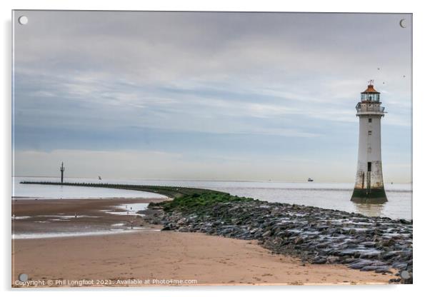 New Brighton Lighthouse  Acrylic by Phil Longfoot