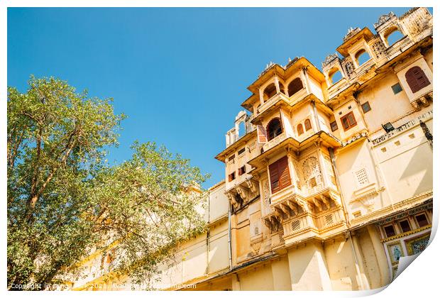 City Palace in Udaipur Print by Sanga Park
