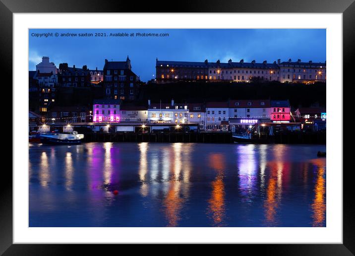 WHITBY COLOUR Framed Mounted Print by andrew saxton