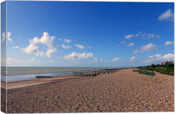 Angmering on Sea Beach Sussex England Canvas Print by Andy Evans Photos