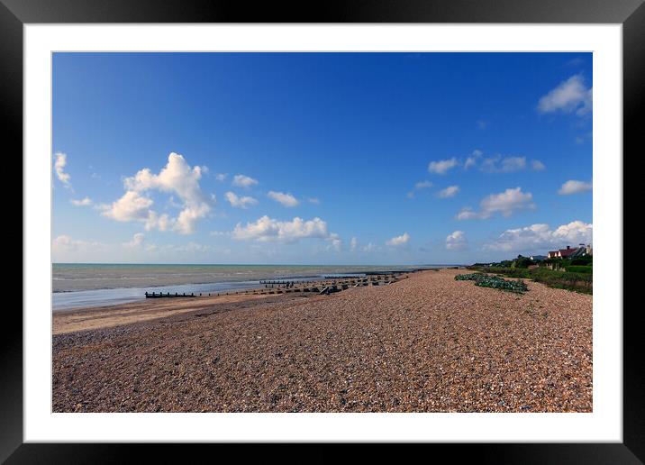 Angmering on Sea Beach Sussex England Framed Mounted Print by Andy Evans Photos