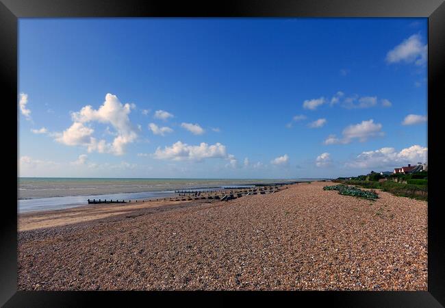 Angmering on Sea Beach Sussex England Framed Print by Andy Evans Photos