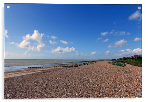 Angmering on Sea Beach Sussex England Acrylic by Andy Evans Photos