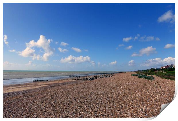 Angmering on Sea Beach Sussex England Print by Andy Evans Photos