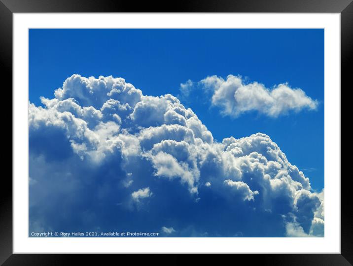 Fluffy cumulus cloud Framed Mounted Print by Rory Hailes