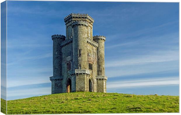 Paxtons Tower Llanarthne Carmarthenshire Wales Canvas Print by Nick Jenkins