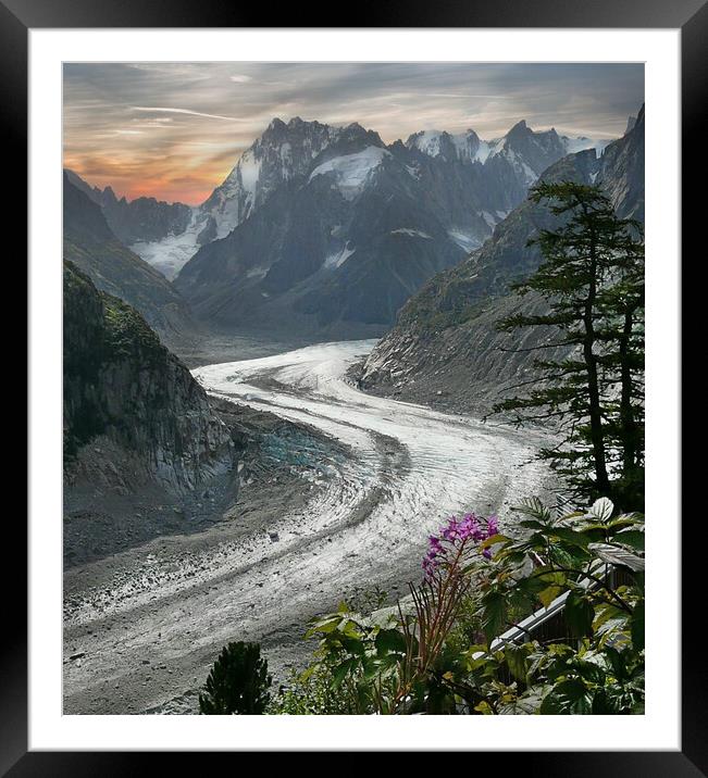 Mer de Glace _ Chamonix, France Framed Mounted Print by Dave Williams