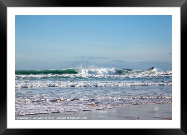 Summer Waves Framed Mounted Print by Kate Whiston