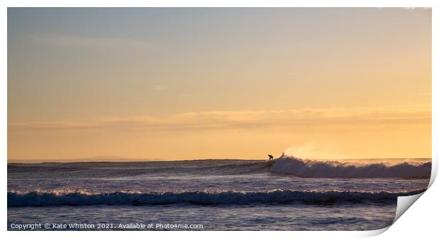 On the crest of the wave Print by Kate Whiston