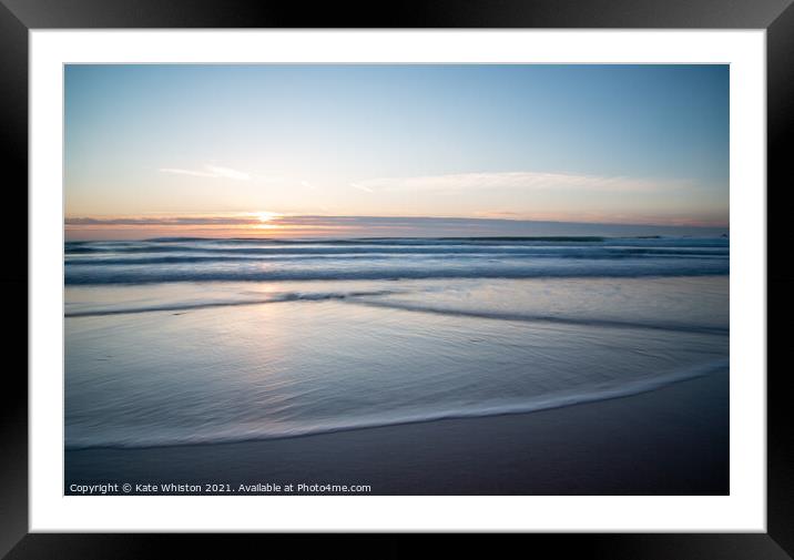 Lapping Waves at Sunset Framed Mounted Print by Kate Whiston
