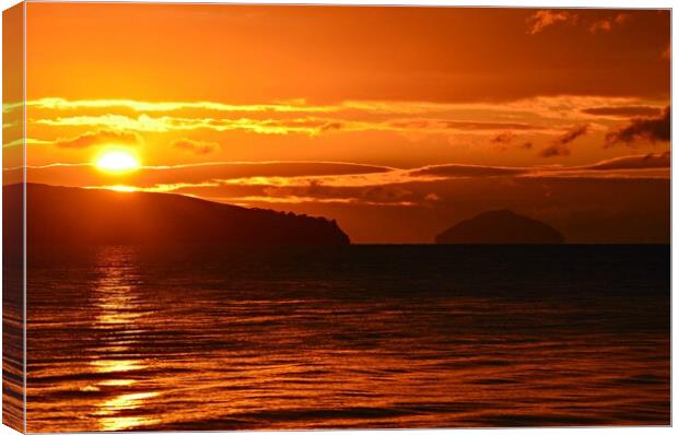 A nearing sunset in Ayrshire Canvas Print by Allan Durward Photography