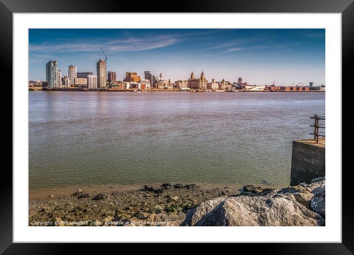 Liverpool Famous Waterfront  Framed Mounted Print by Phil Longfoot
