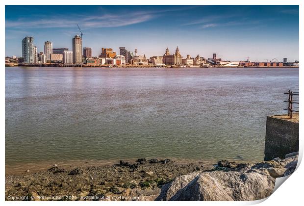 Liverpool Famous Waterfront  Print by Phil Longfoot
