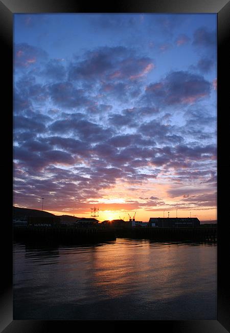 Swansea SA1 Sunrise Framed Print by Dan Davidson