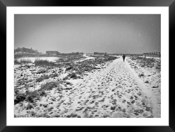 A winters day at the Garrison. Shoeburyness, Essex, UK. Framed Mounted Print by Peter Bolton