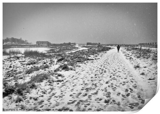 A winters day at the Garrison. Shoeburyness, Essex, UK. Print by Peter Bolton