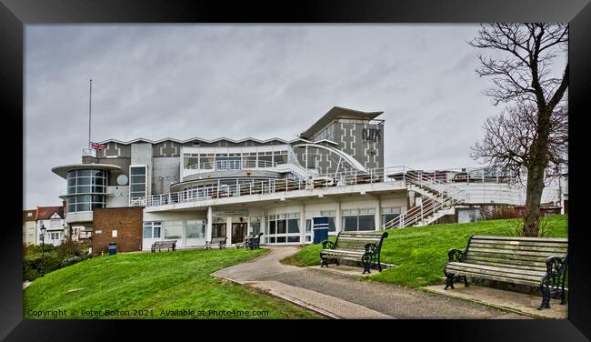 Cliffs Pavilion Theatre at Westcliff on Sea, a suburb of Southend on Sea, Essex. Framed Print by Peter Bolton