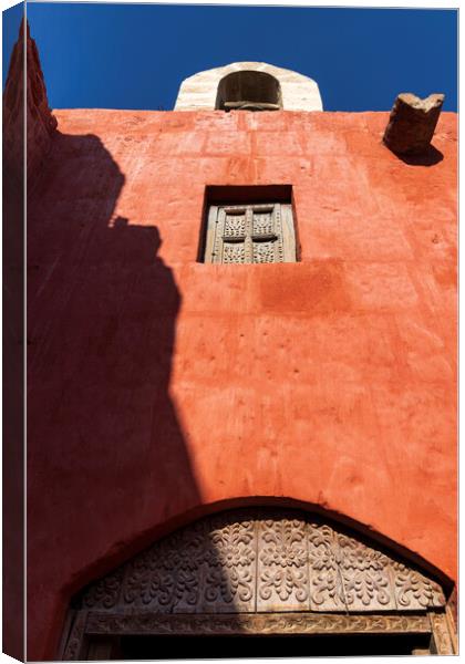 Red walls, Santa Catalina monastery, Arequipa, Peru Canvas Print by Phil Crean