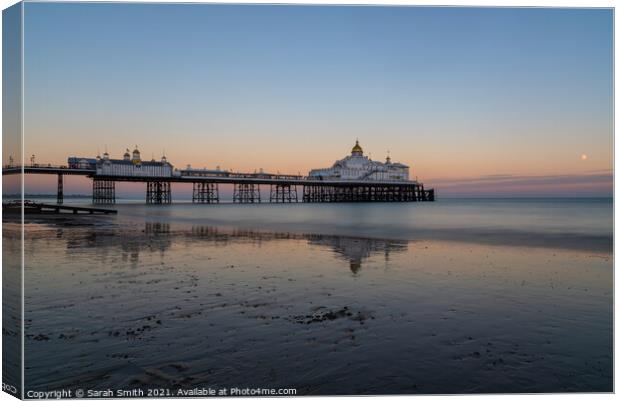 After Sunset at Eastbourne Pier Canvas Print by Sarah Smith