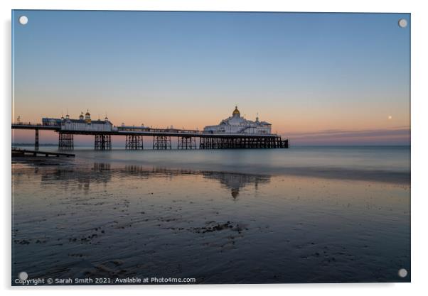 After Sunset at Eastbourne Pier Acrylic by Sarah Smith