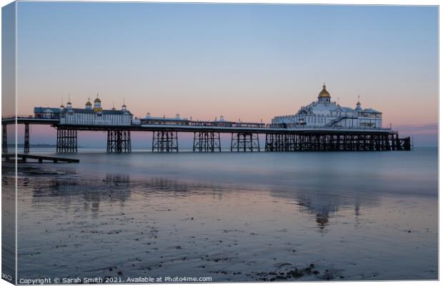 Eastbourne Pier After Sunset Canvas Print by Sarah Smith
