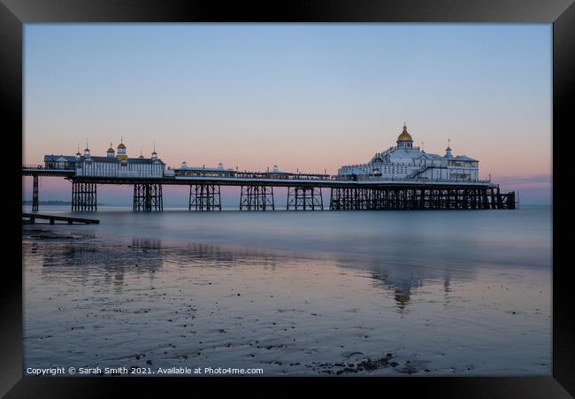 Eastbourne Pier After Sunset Framed Print by Sarah Smith