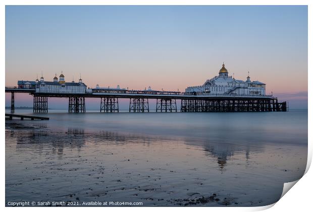 Eastbourne Pier After Sunset Print by Sarah Smith