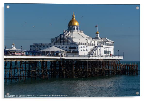 Eastbourne Pier Theatre  Acrylic by Sarah Smith