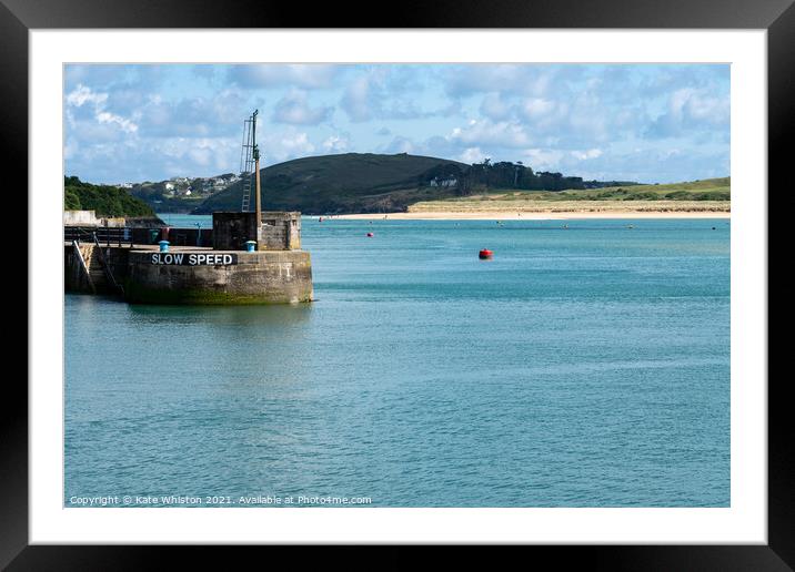 Padstow's Outer Quay Framed Mounted Print by Kate Whiston