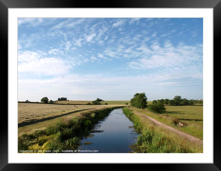 Bridgwater and Taunton Canal Framed Mounted Print by Nik Taylor