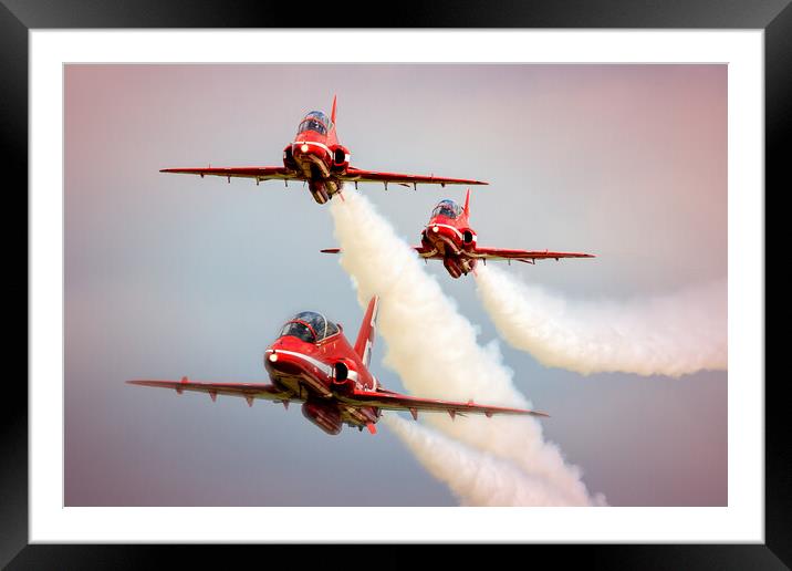 Low Flying Reds Framed Mounted Print by David Stanforth