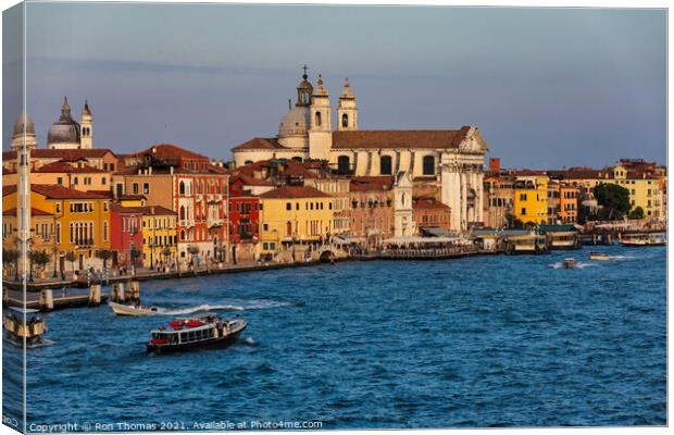 Venice Waterfront Canvas Print by Ron Thomas